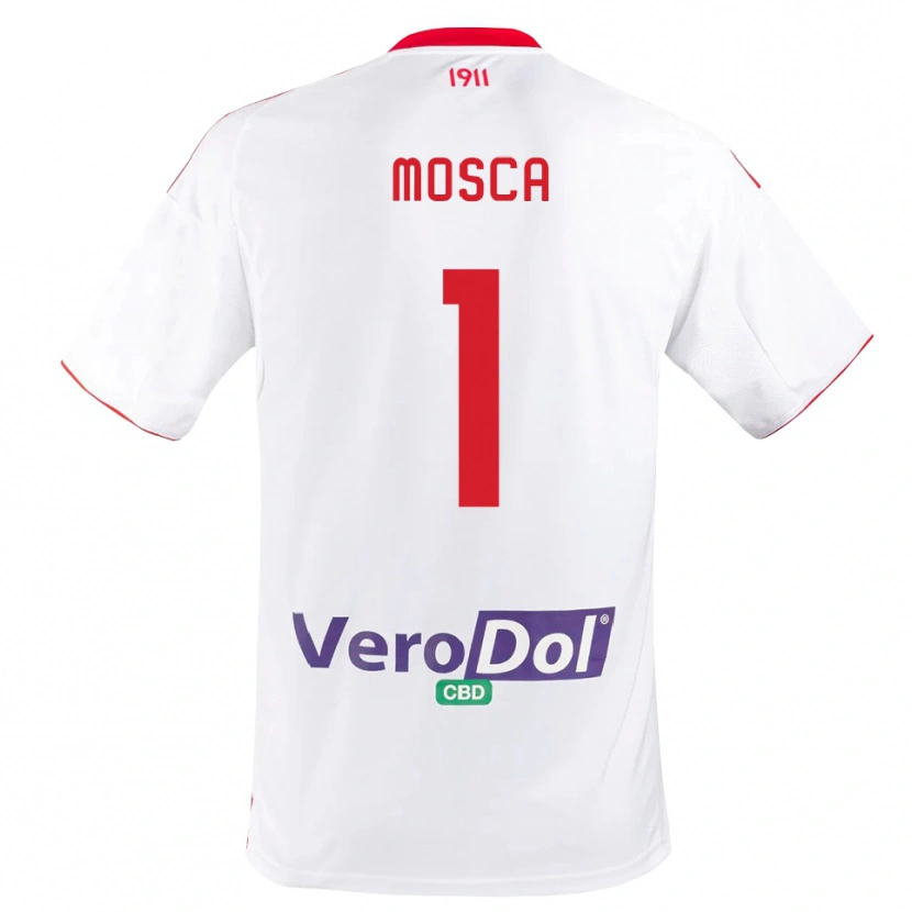 Danxen Męski Lorenzo Mosca #1 Biało-Czerwony Domowa Koszulka 2025/26 Koszulki Klubowe