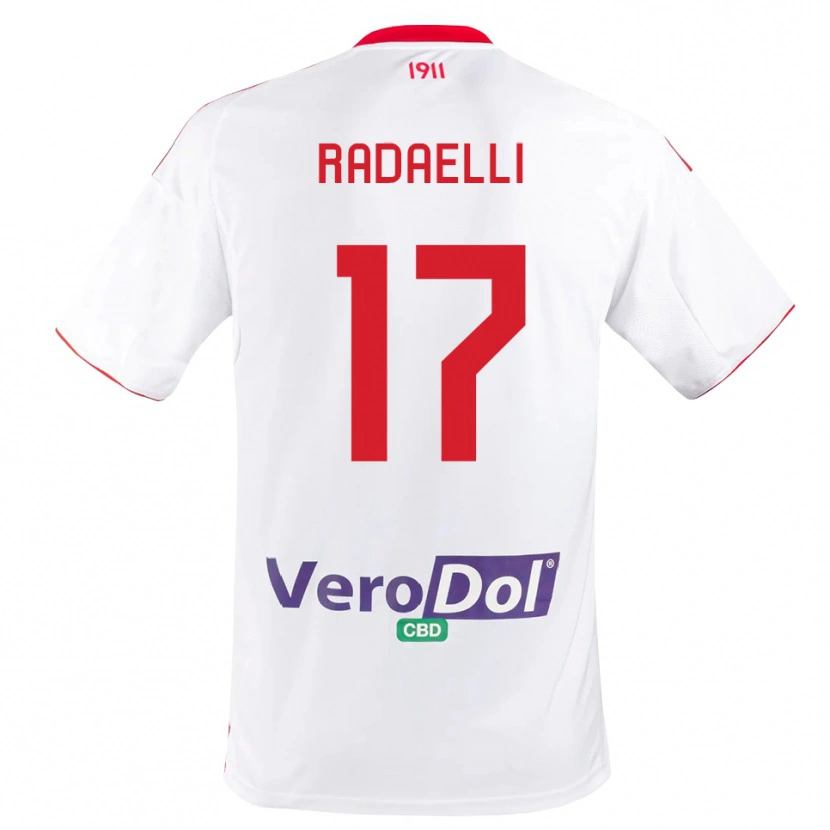 Danxen Męski Nicolò Radaelli #17 Biało-Czerwony Domowa Koszulka 2025/26 Koszulki Klubowe