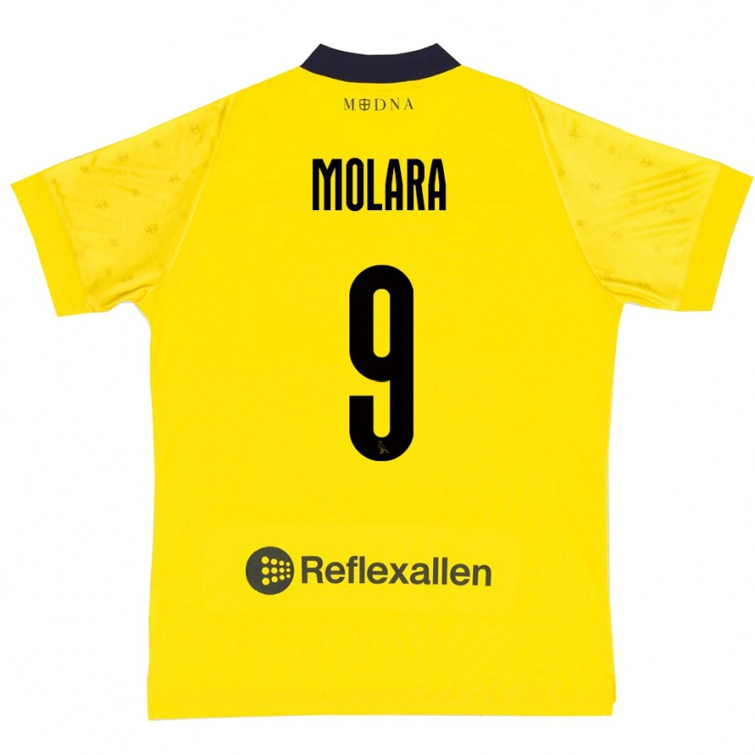 Danxen Męski Christian Molara #9 Żółto-Granatowy Domowa Koszulka 2025/26 Koszulki Klubowe