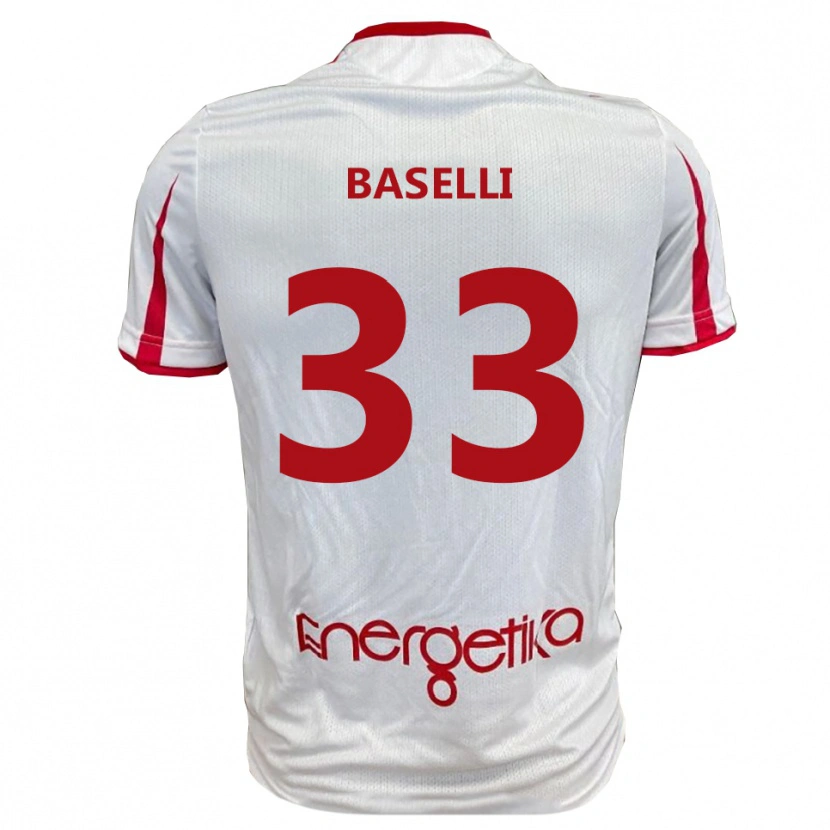 Danxen Męski Daniele Baselli #33 Biało-Czerwony Domowa Koszulka 2025/26 Koszulki Klubowe