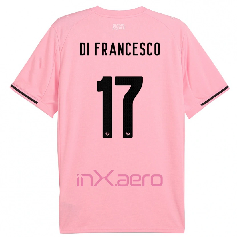 Danxen Męski Federico Di Francesco #17 Różowo-Czarny Domowa Koszulka 2025/26 Koszulki Klubowe
