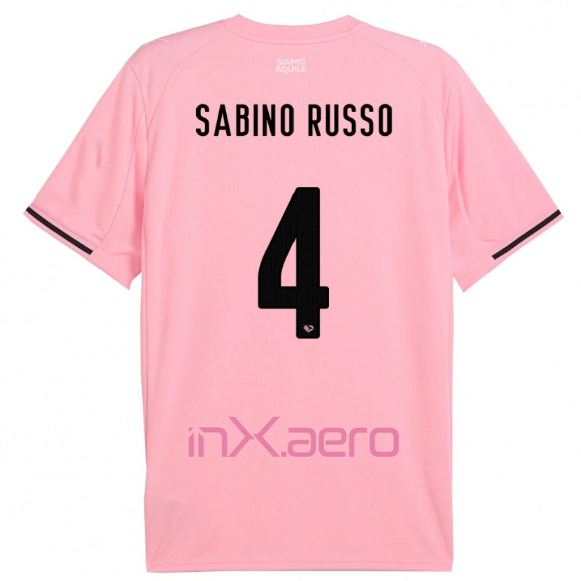 Danxen Męski Alessandro Sabino Russo #4 Różowo-Czarny Domowa Koszulka 2025/26 Koszulki Klubowe