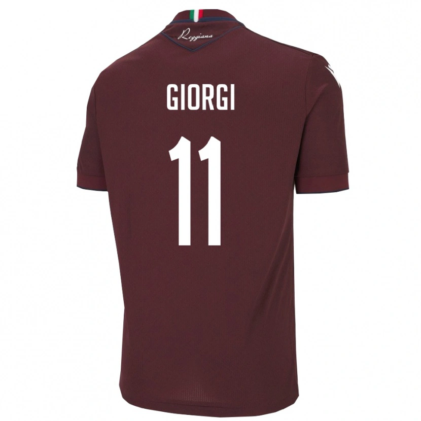 Danxen Męski Davide Giorgi #11 Bordowo-Biały Domowa Koszulka 2025/26 Koszulki Klubowe