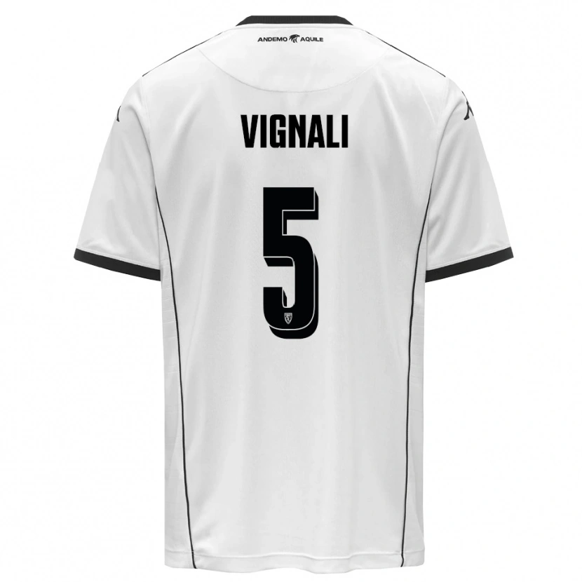 Danxen Męski Diego Vignali #5 Biało-Czarny Domowa Koszulka 2025/26 Koszulki Klubowe