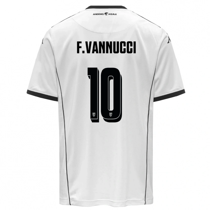 Danxen Męski Federico Vannucci #10 Biało-Czarny Domowa Koszulka 2025/26 Koszulki Klubowe