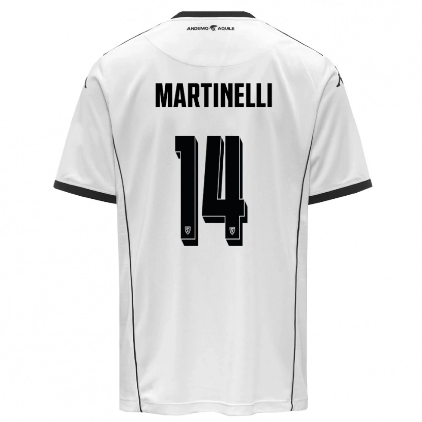 Danxen Męski Nicola Martinelli #14 Biało-Czarny Domowa Koszulka 2025/26 Koszulki Klubowe