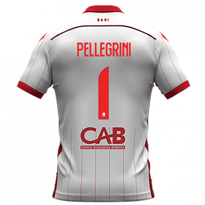 Danxen Męski Luigi Pellegrini #1 Biało-Czerwony Domowa Koszulka 2025/26 Koszulki Klubowe