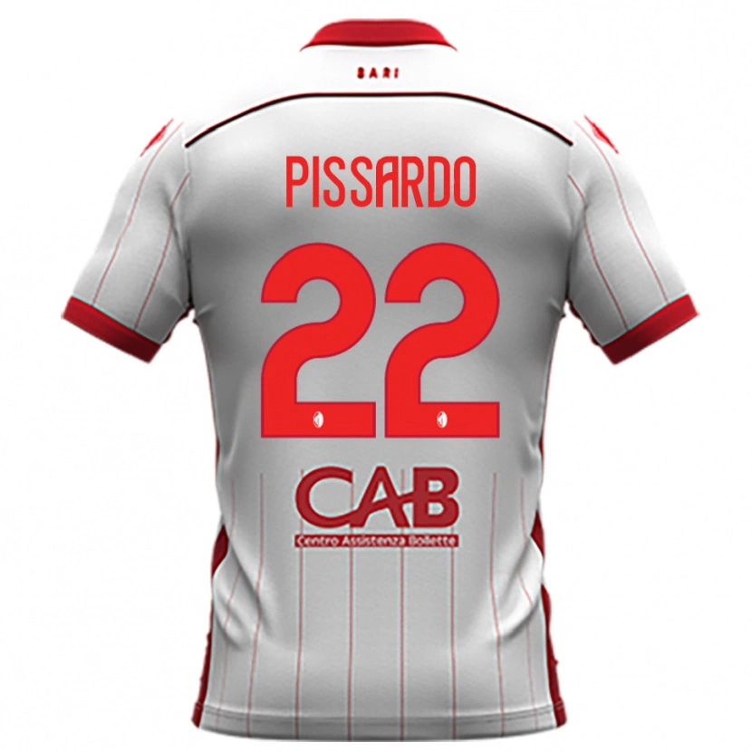 Danxen Męski Marco Pissardo #22 Biało-Czerwony Domowa Koszulka 2025/26 Koszulki Klubowe