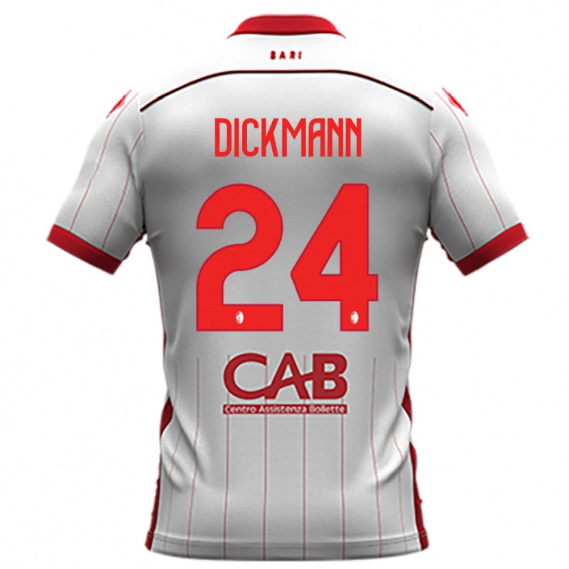 Danxen Męski Lorenzo Dickmann #24 Biało-Czerwony Domowa Koszulka 2025/26 Koszulki Klubowe