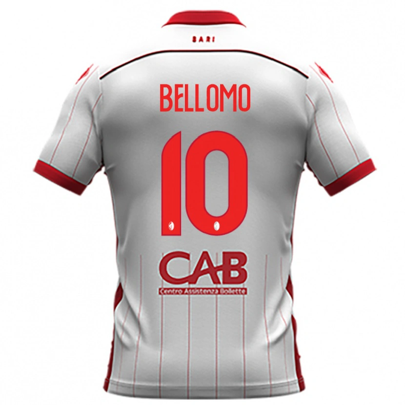 Danxen Męski Nicola Bellomo #10 Biało-Czerwony Domowa Koszulka 2025/26 Koszulki Klubowe