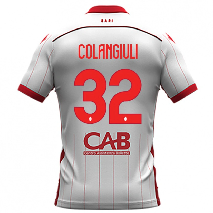 Danxen Męski Vincenzo Colangiuli #32 Biało-Czerwony Domowa Koszulka 2025/26 Koszulki Klubowe
