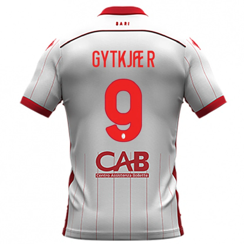 Danxen Męski Christian Gytkjær #9 Biało-Czerwony Domowa Koszulka 2025/26 Koszulki Klubowe