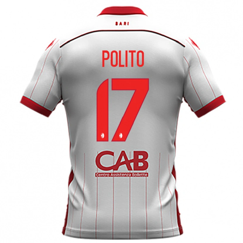 Danxen Męski Fabio Polito #17 Biało-Czerwony Domowa Koszulka 2025/26 Koszulki Klubowe