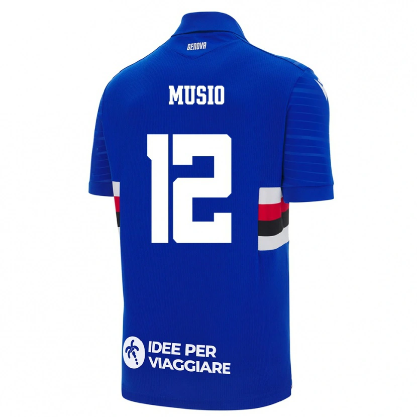 Danxen Męski Luca Musio #12 Niebiesko-Biały Domowa Koszulka 2025/26 Koszulki Klubowe