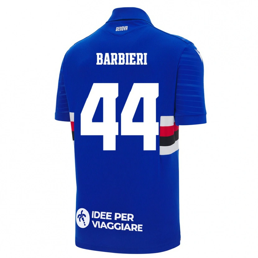 Danxen Męski Alice Barbieri #44 Niebiesko-Biały Domowa Koszulka 2025/26 Koszulki Klubowe