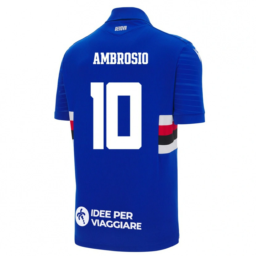 Danxen Męski Alfonso Ambrosio #10 Niebiesko-Biały Domowa Koszulka 2025/26 Koszulki Klubowe