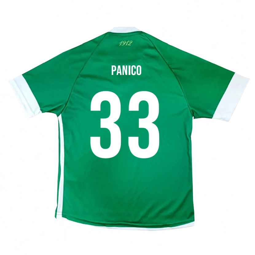 Danxen Męski Giuseppe Panico #33 Zielono-Biały Domowa Koszulka 2025/26 Koszulki Klubowe