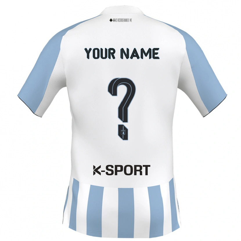 Danxen Męski Twoje Imię #0 Biało-Błękitny Domowa Koszulka 2025/26 Koszulki Klubowe