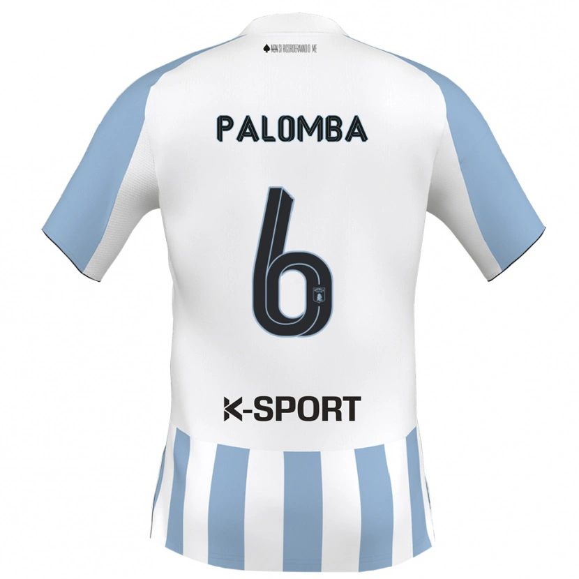 Danxen Męski Luigi Palomba #6 Biało-Błękitny Domowa Koszulka 2025/26 Koszulki Klubowe