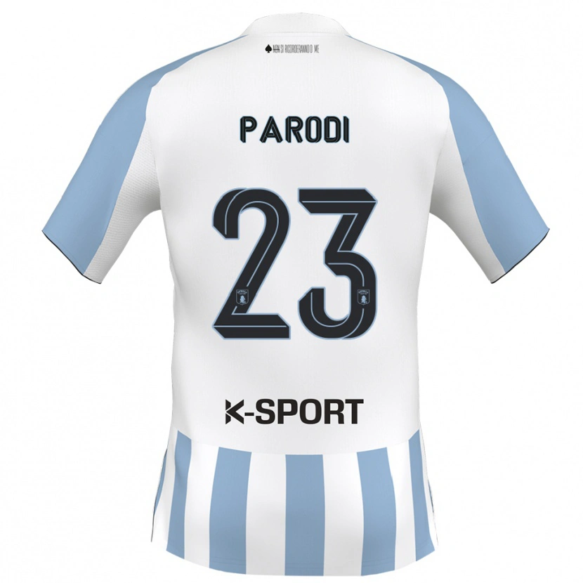 Danxen Męski Luca Parodi #23 Biało-Błękitny Domowa Koszulka 2025/26 Koszulki Klubowe