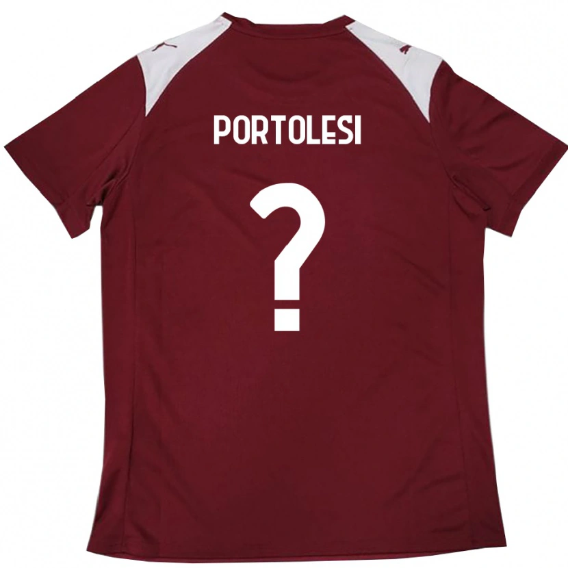 Danxen Męski Sebastien Portolesi #0 Burgundowo-Biały Domowa Koszulka 2025/26 Koszulki Klubowe