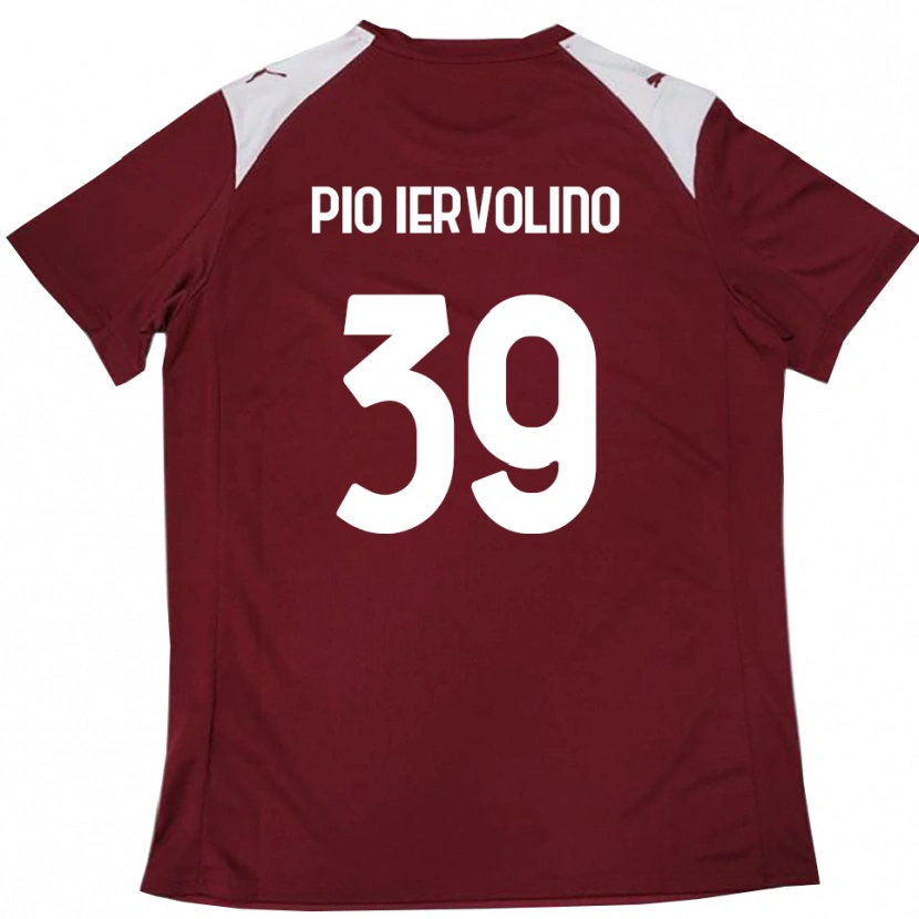 Danxen Męski Antonio Pio Iervolino #39 Burgundowo-Biały Domowa Koszulka 2025/26 Koszulki Klubowe