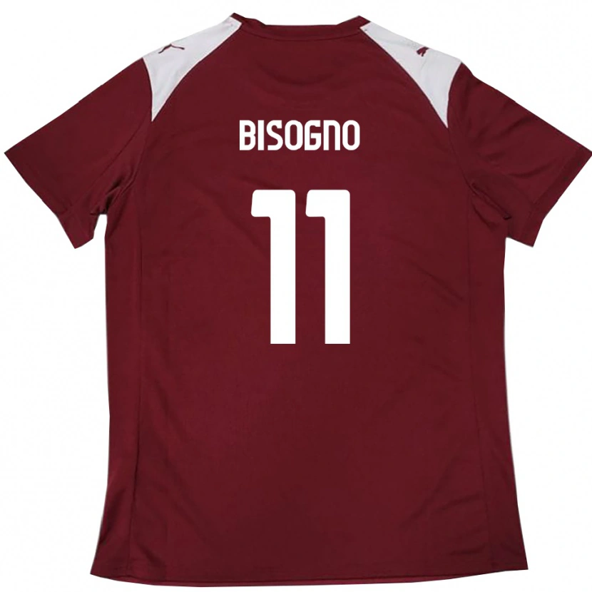 Danxen Męski Davide Bisogno #11 Burgundowo-Biały Domowa Koszulka 2025/26 Koszulki Klubowe
