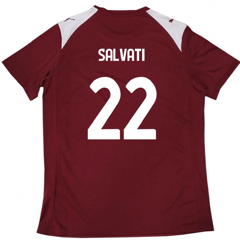 Danxen Męski Gregorio Salvati #22 Burgundowo-Biały Domowa Koszulka 2025/26 Koszulki Klubowe