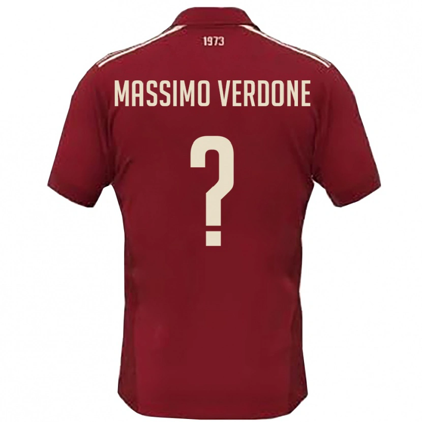 Danxen Męski Valerio Massimo Verdone #0 Burgundowo-Biały Domowa Koszulka 2025/26 Koszulki Klubowe