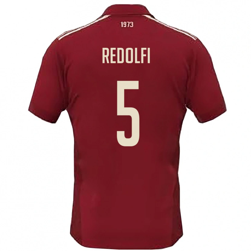 Danxen Męski Alex Redolfi #5 Burgundowo-Biały Domowa Koszulka 2025/26 Koszulki Klubowe