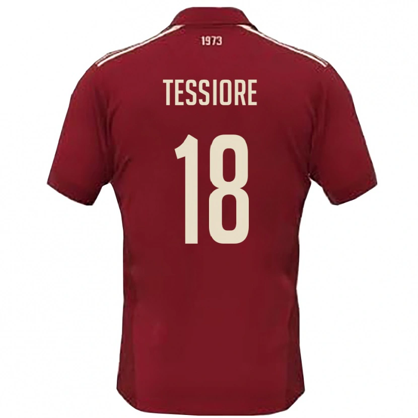 Danxen Męski Andrea Tessiore #18 Burgundowo-Biały Domowa Koszulka 2025/26 Koszulki Klubowe