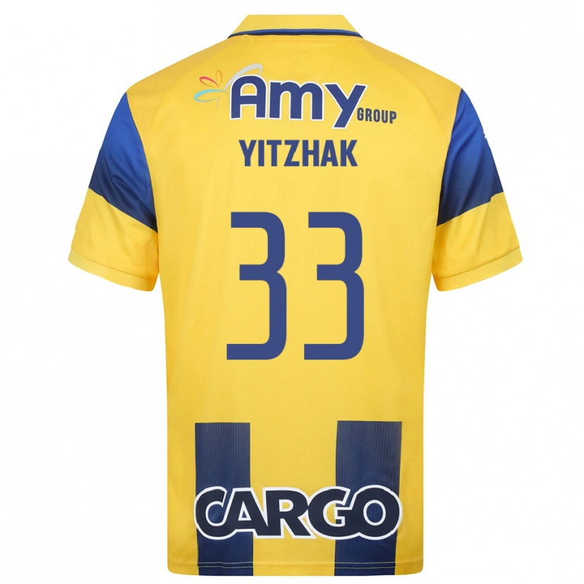 Danxen Męski Or Yitzhak #33 Żółto-Granatowy Domowa Koszulka 2025/26 Koszulki Klubowe