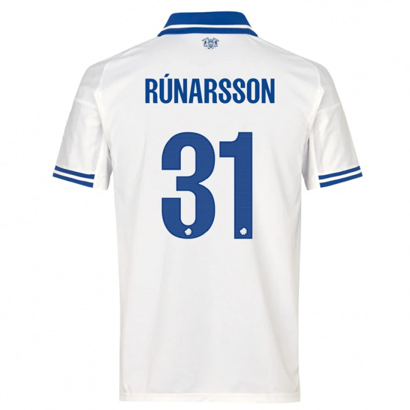 Danxen Męski Rúnar Alex Rúnarsson #31 Biało-Niebieski Domowa Koszulka 2025/26 Koszulki Klubowe