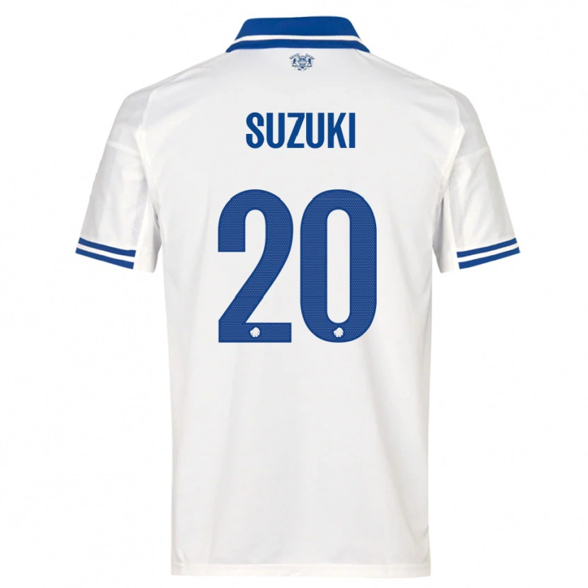 Danxen Męski Junnosuke Suzuki #20 Biało-Niebieski Domowa Koszulka 2025/26 Koszulki Klubowe