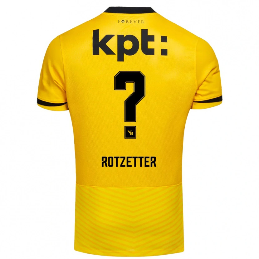 Danxen Męski Lenny Rotzetter #0 Żółto-Czarny Domowa Koszulka 2025/26 Koszulki Klubowe