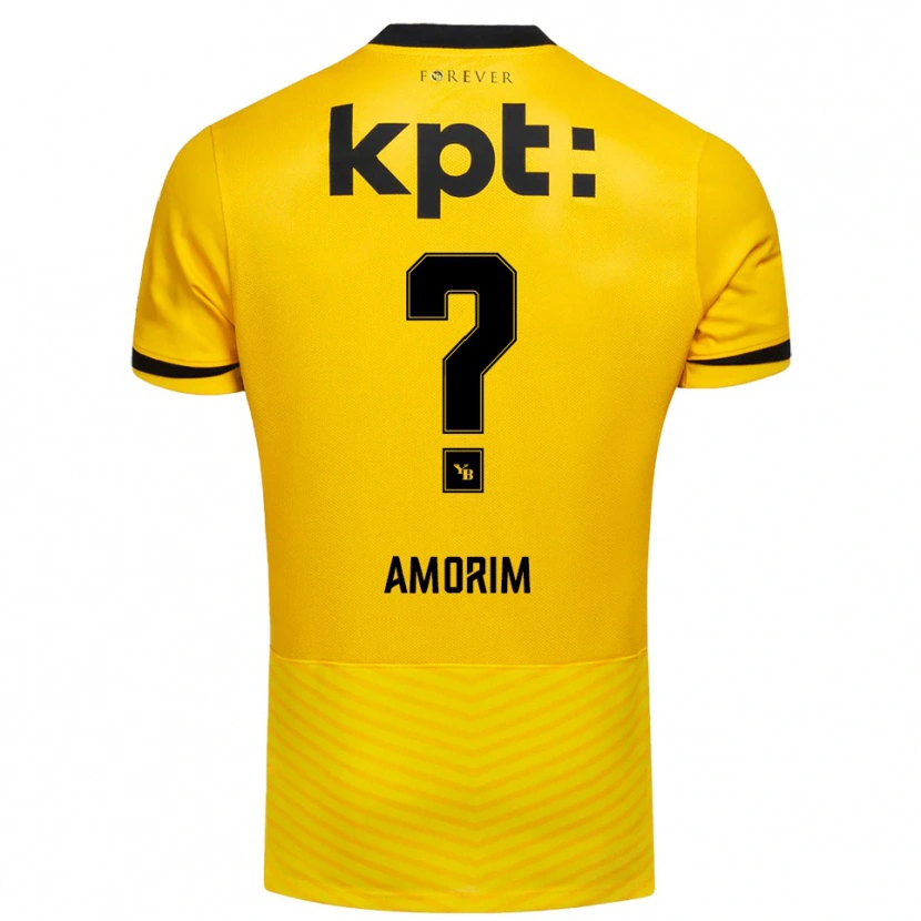 Danxen Męski Rui Amorim #0 Żółto-Czarny Domowa Koszulka 2025/26 Koszulki Klubowe