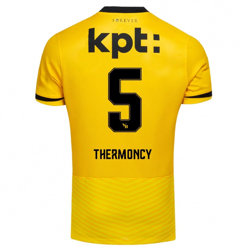 Danxen Męski Keeto Thermoncy #5 Żółto-Czarny Domowa Koszulka 2025/26 Koszulki Klubowe