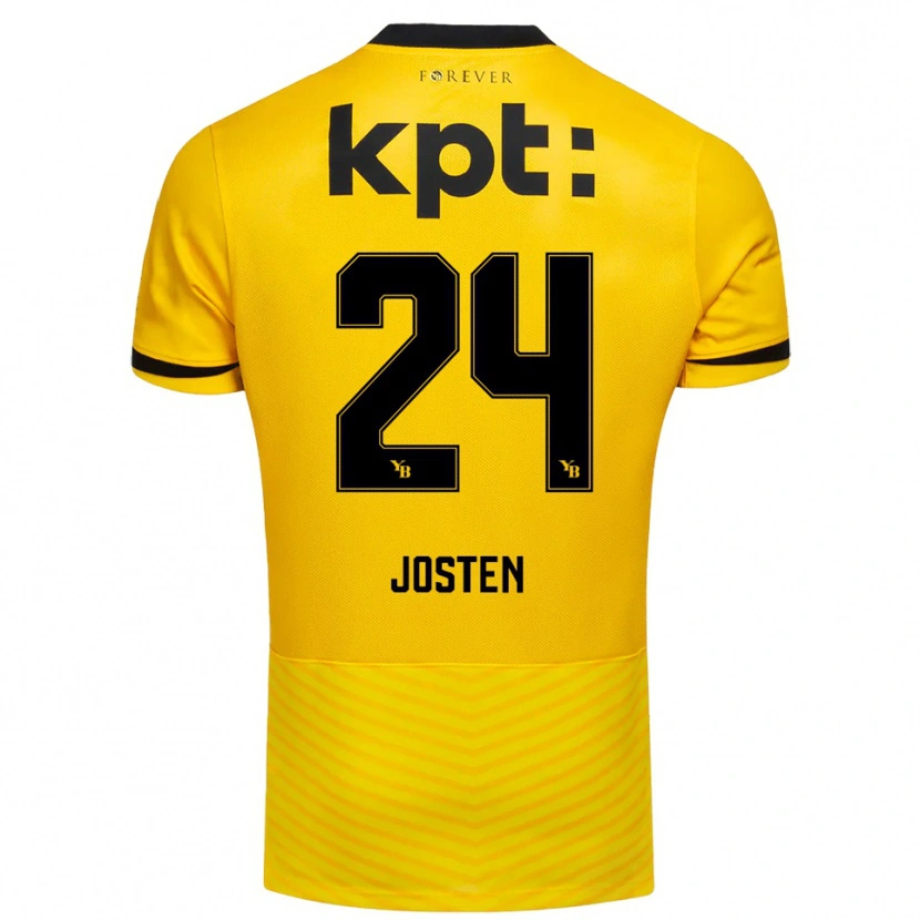 Danxen Męski Lisa Josten #24 Żółto-Czarny Domowa Koszulka 2025/26 Koszulki Klubowe