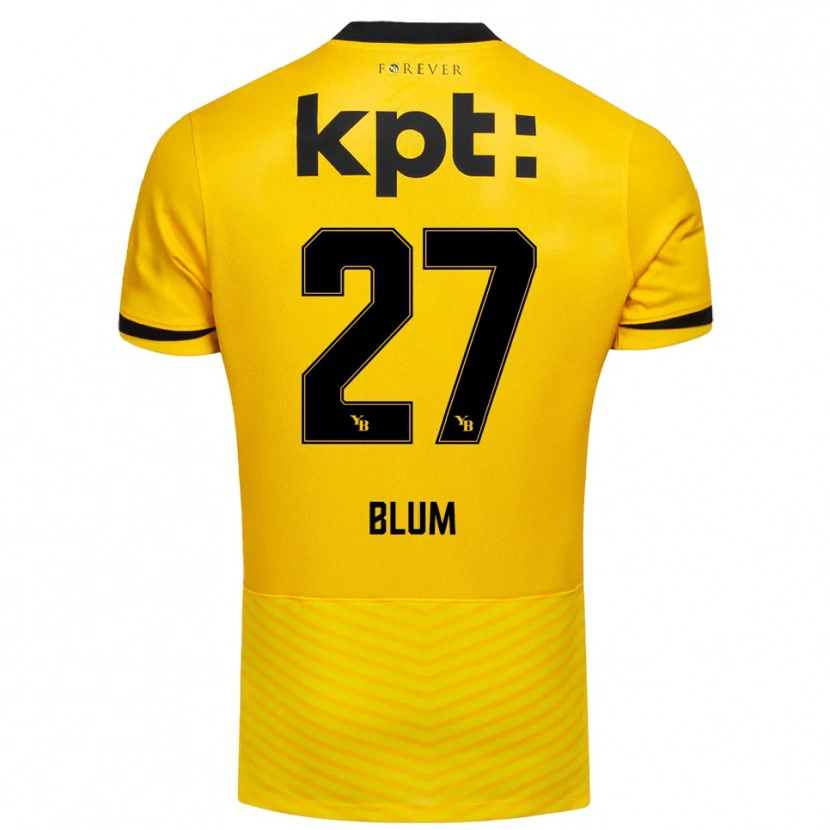Danxen Męski Lewin Blum #27 Żółto-Czarny Domowa Koszulka 2025/26 Koszulki Klubowe