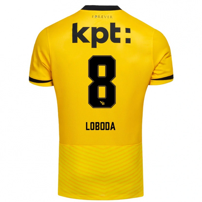 Danxen Męski Vincent Loboda #8 Żółto-Czarny Domowa Koszulka 2025/26 Koszulki Klubowe