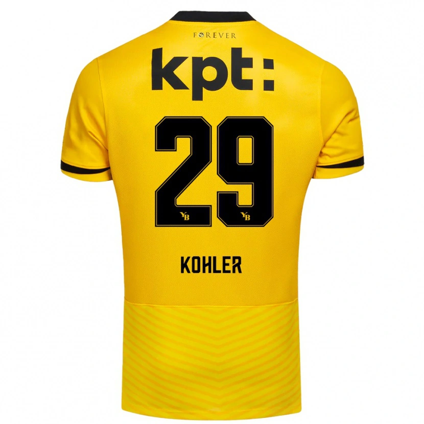 Danxen Męski Jana Kohler #29 Żółto-Czarny Domowa Koszulka 2025/26 Koszulki Klubowe