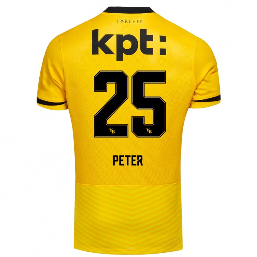 Danxen Męski Luc Peter #25 Żółto-Czarny Domowa Koszulka 2025/26 Koszulki Klubowe