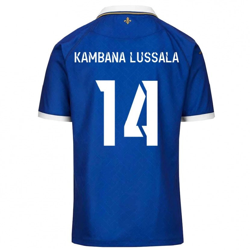 Danxen Męski Francisco Kambana Lussala #14 Niebiesko-Złoty Domowa Koszulka 2025/26 Koszulki Klubowe