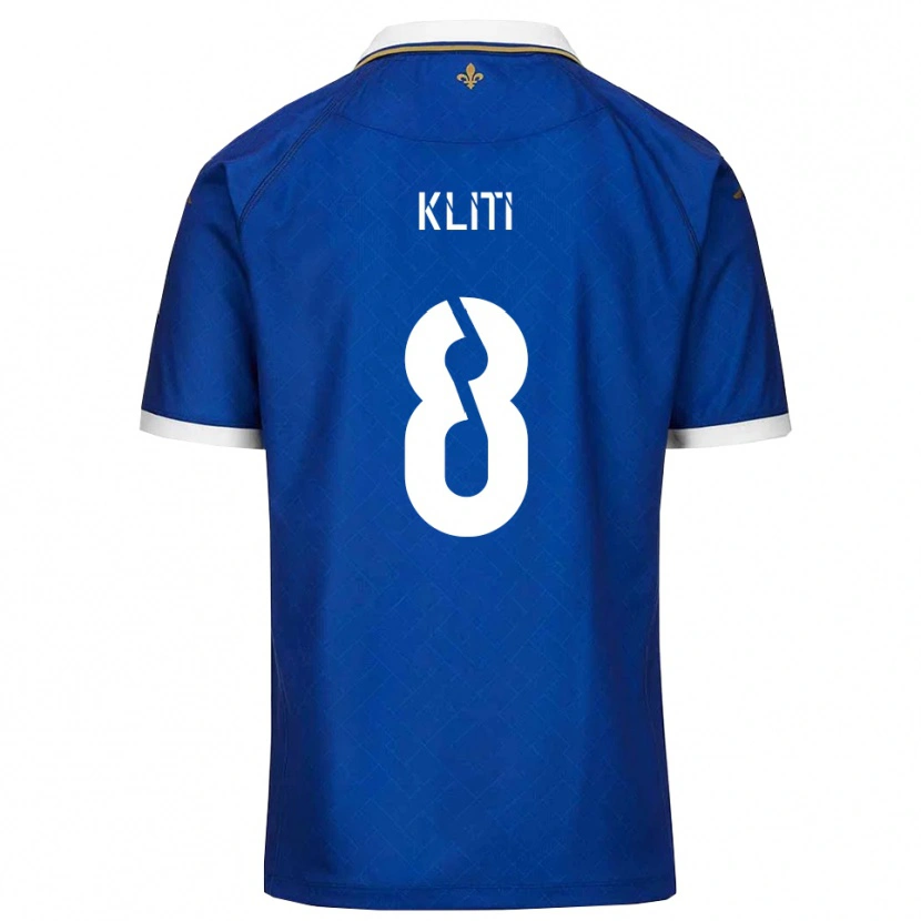 Danxen Męski Ayoub Kliti #8 Niebiesko-Złoty Domowa Koszulka 2025/26 Koszulki Klubowe
