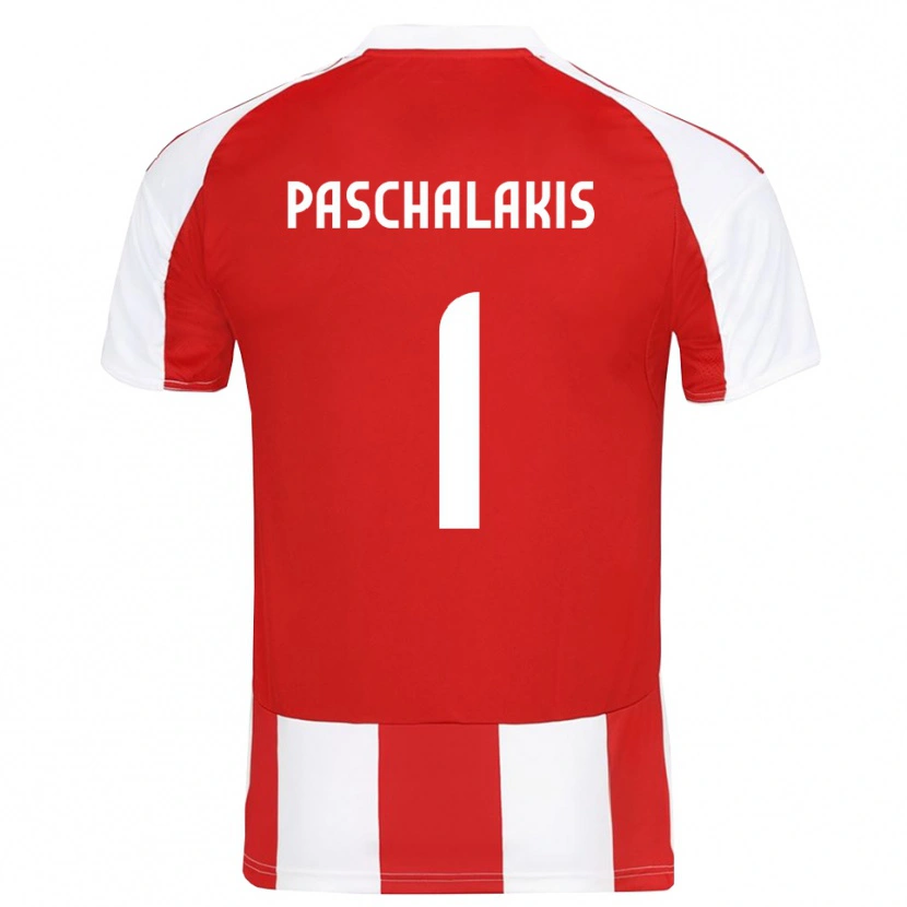 Danxen Męski Alexandros Paschalakis #1 Czerwono-Biały Domowa Koszulka 2025/26 Koszulki Klubowe