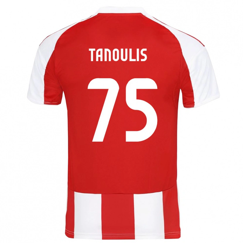 Danxen Męski Konstantinos Tanoulis #75 Czerwono-Biały Domowa Koszulka 2025/26 Koszulki Klubowe