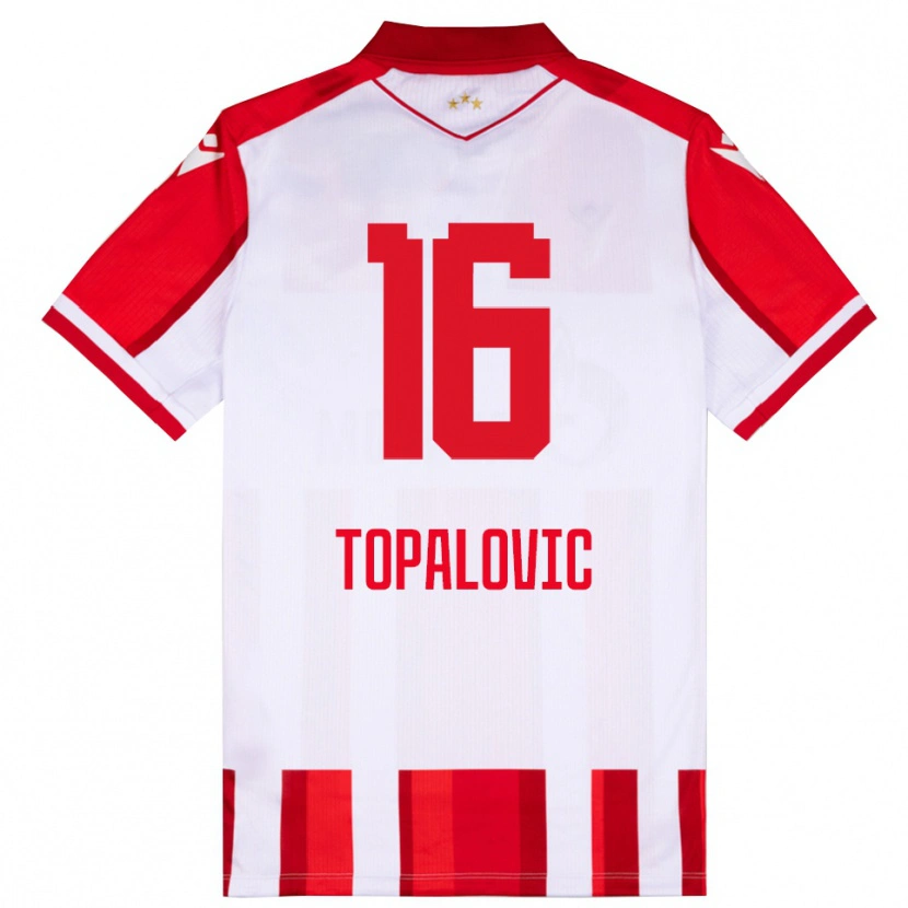 Danxen Męski Todor Topalovic #16 Czerwono-Biały Domowa Koszulka 2025/26 Koszulki Klubowe