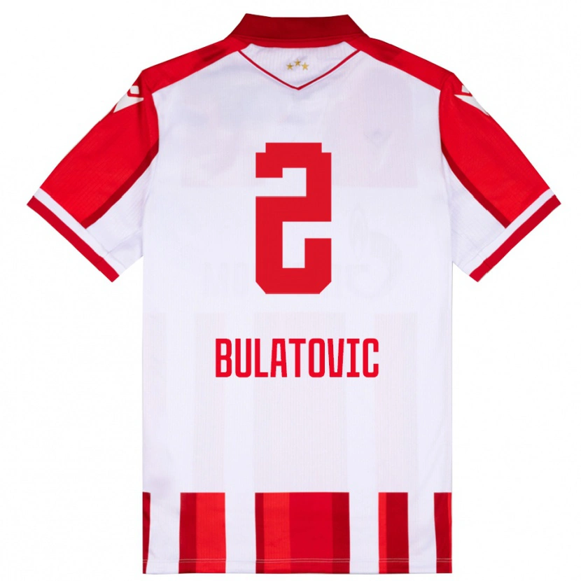 Danxen Męski Danilo Bulatovic #2 Czerwono-Biały Domowa Koszulka 2025/26 Koszulki Klubowe