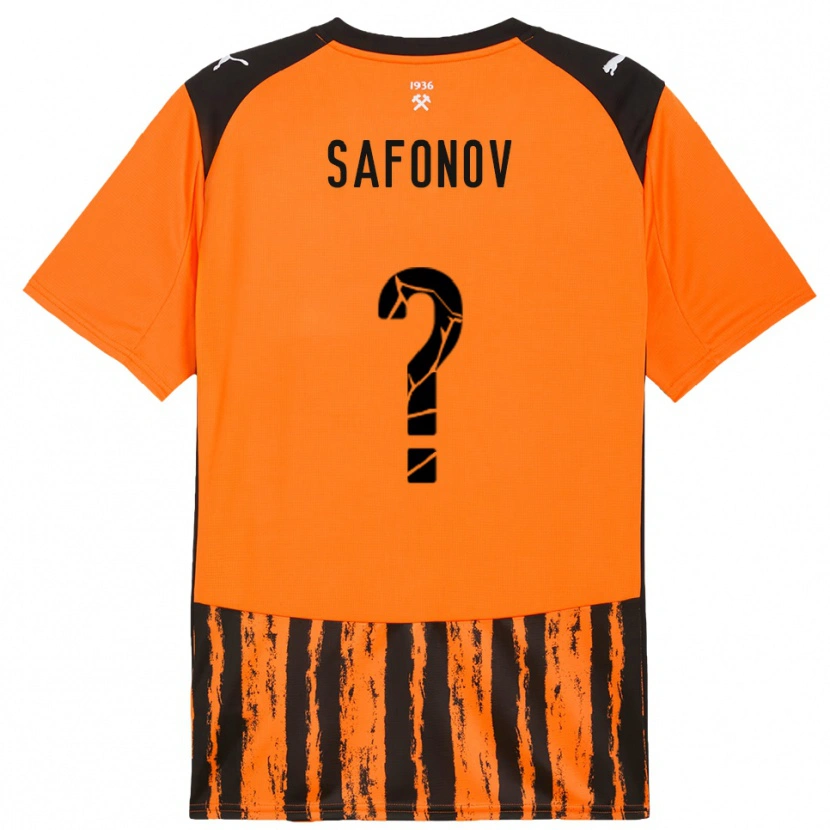 Danxen Męski Arseniy Safonov #0 Pomarańczowo-Czarny Domowa Koszulka 2025/26 Koszulki Klubowe
