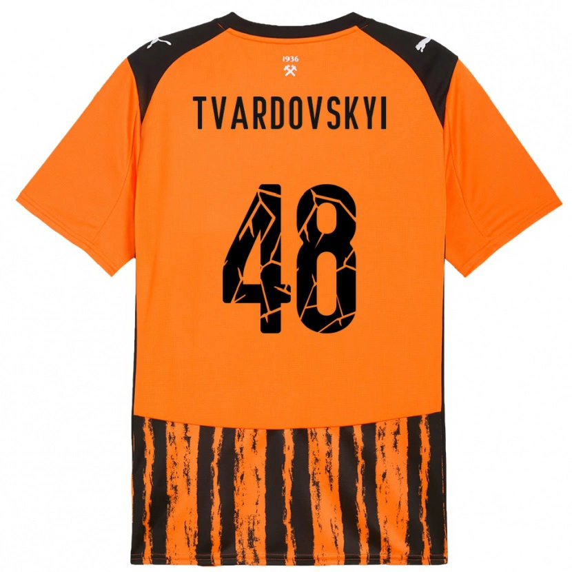 Danxen Męski Denys Tvardovskyi #48 Pomarańczowo-Czarny Domowa Koszulka 2025/26 Koszulki Klubowe